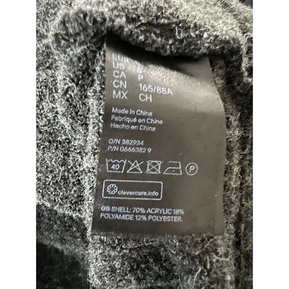 H&M charcoal gray high neck sweater relaxed casual neutral preppy oversized - Picture 5 of 6